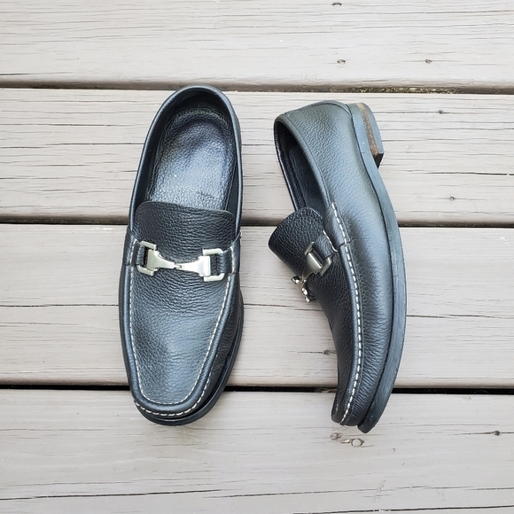 Allen Edmonds Firenze Black Leather Italian‎ Moc Toe Horsebit Vamp Saddle Loafer main image 8